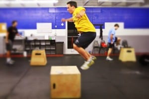 New member Andrew giving box jumps a shot.