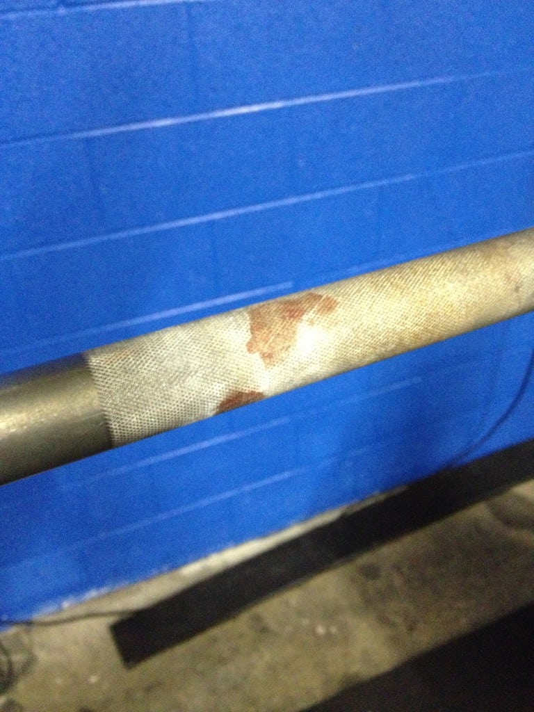 I found this bar on one of the racks in the back last Friday. This is not only gross, and extremely unsanitary, but it  is incredibly disrespectful to me and to the members of this gym who actually clean up after themselves. All I will say is don't let me catch you  doing something like this. You should be already, but now it is mandatory: wipe down ALL of your equipment with a Lysol wipe! Barbells, pull-up bars, med balls, kettlebells, rings, the floor, etc. Help keep our gym clean and let me know if you see someone leaving their disgusting DNA over the equipment we all use. 
