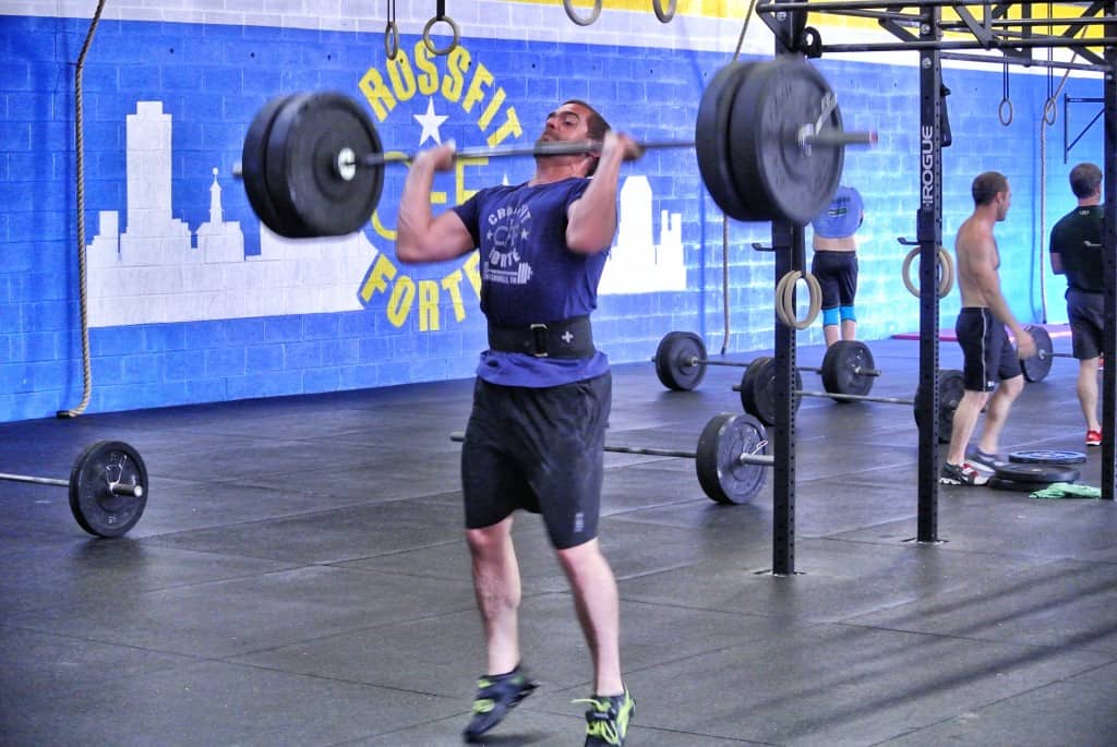 Wes during the drive of the split jerk