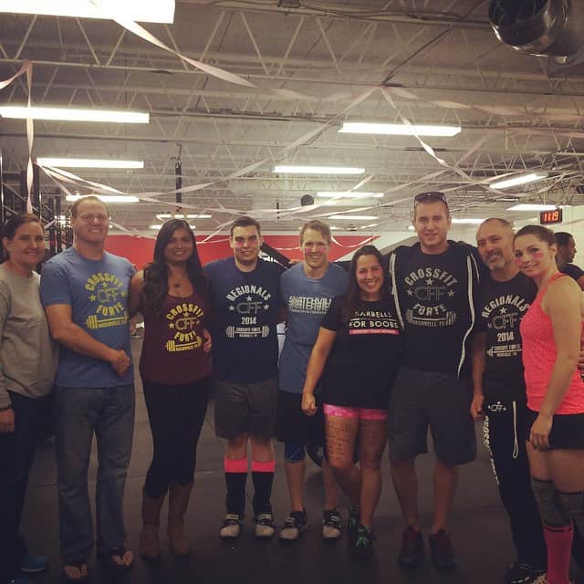 Rae, Snow, Jeff and Larry and the rest of the gang at Barbell for Boobs
